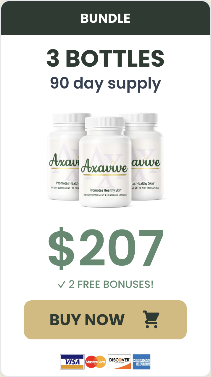 Axavive 3 bottle 90 day supply package - bundle - $207 with 2 free bonuses