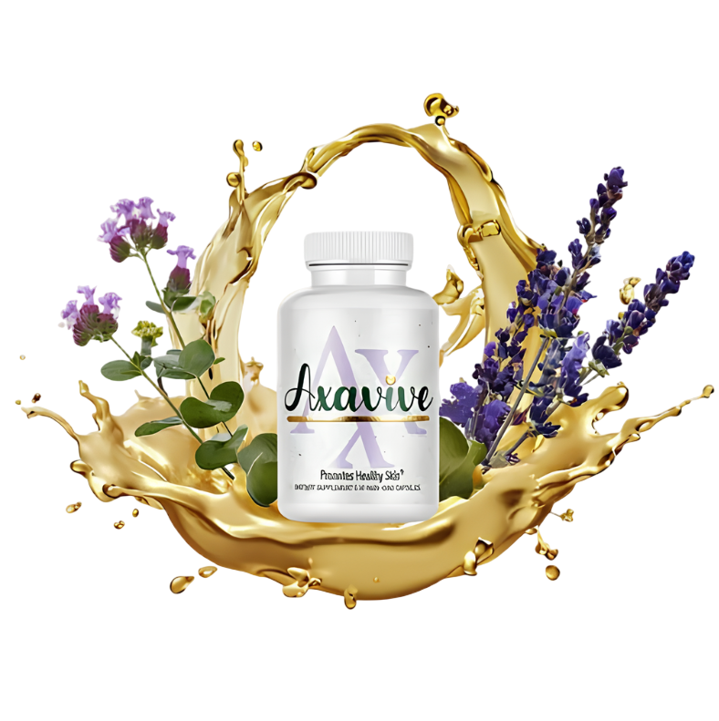 Axavive bottle - natural skin supplement with 6 exotic nutrients for axon renewal and inner beauty